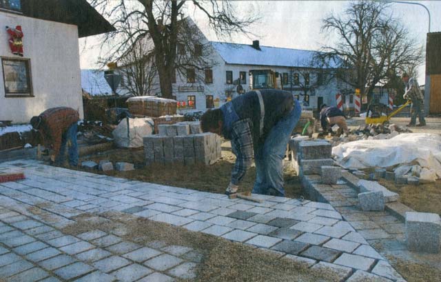 Dorferneuerung Haarbach - Erster Bauabschnitt vor Fertigstellung