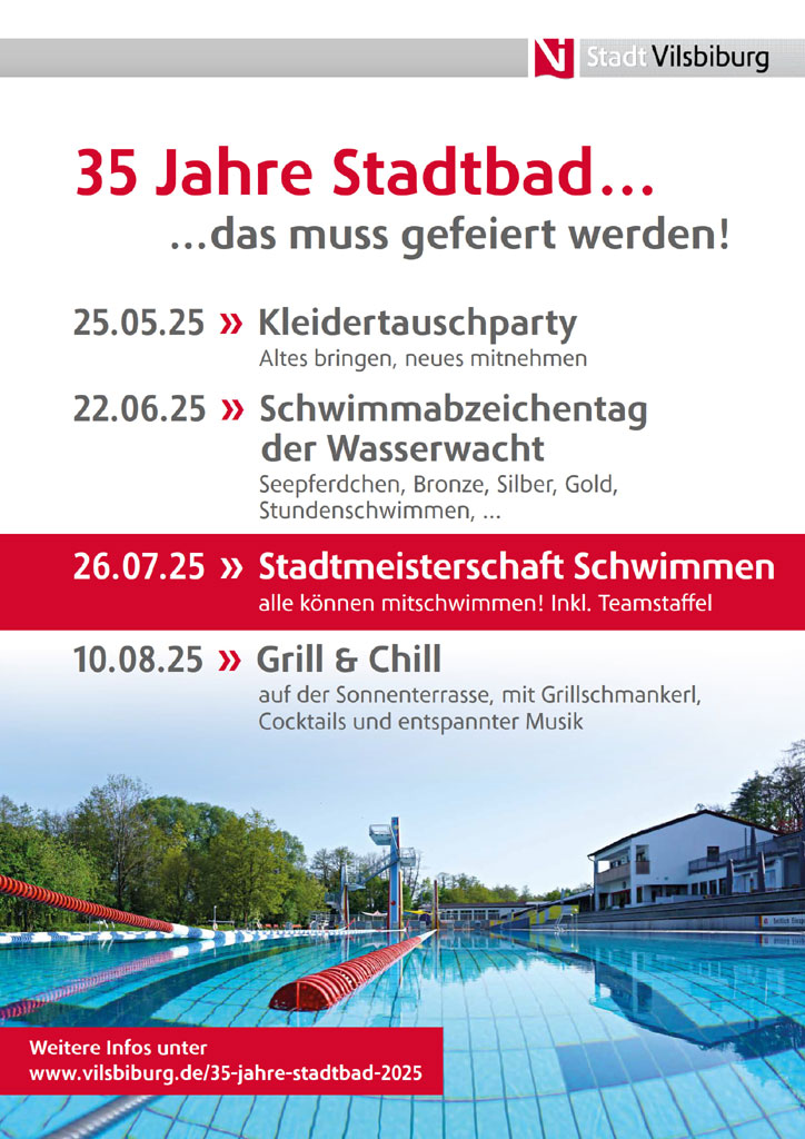 Grossansicht in neuem Fenster: 35 Jahre Stadtbad - Plakat